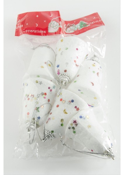 6 Adet Çan Yılbaşı Ağaç Süsü 6 cm fiyatları