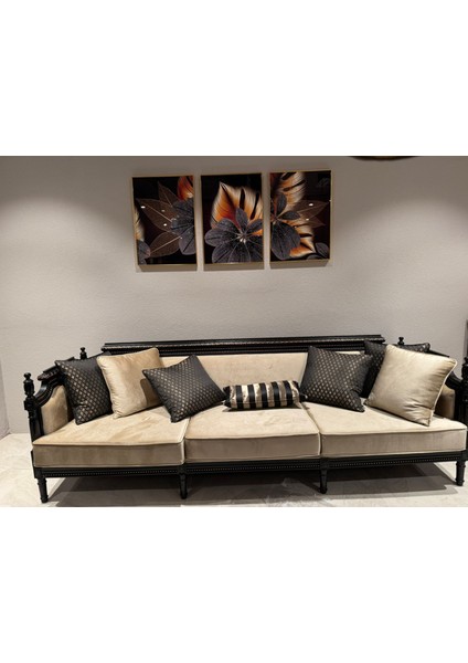 El Yapımı Epoksi Sanat Tablosu 50X70 cm (3 adet)– Elmas Taş Detaylı, Alüminyum Çerçeveli, Duvar Dekoru