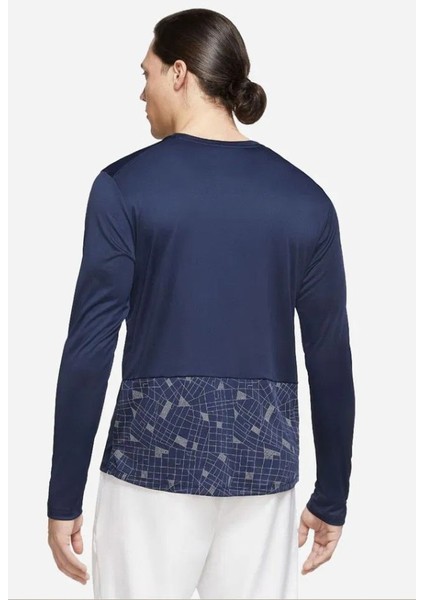Dri-Fıt Miler Run Division Men's Flash Long-Sleeve Running DQ6493-410 Top - Midnight Navy Erkek Uzun Kollu Tişört fiyatları