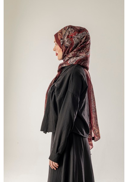 Nar Etnik Desen Kehribar Şal fiyatları