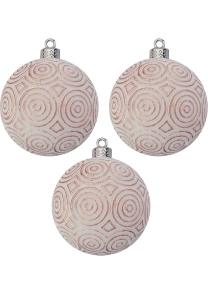 8 cm Lüks Ağaç Süsleri 3lü