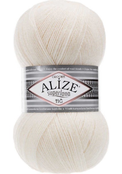 Süperlena Tığ Krem 1 Adet Color : 62