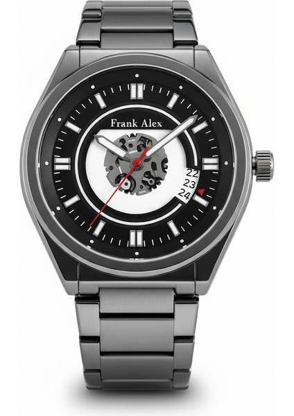 Erkek Kol Saati Antrasit Renk, Siyah Kadran - Şık Metal Kordon, 2 Yıl Garantili