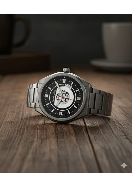 Erkek Kol Saati Antrasit Renk, Siyah Kadran - Şık Metal Kordon, 2 Yıl Garantili fiyatları