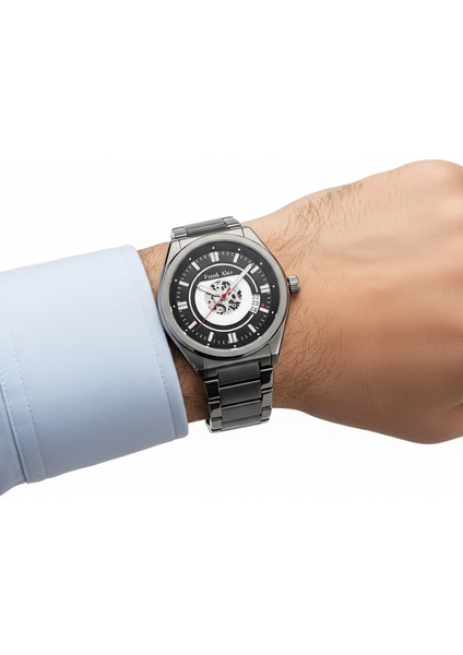 Erkek Kol Saati Antrasit Renk, Siyah Kadran - Şık Metal Kordon, 2 Yıl Garantili modelleri