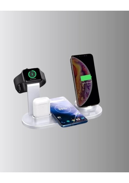 Kablosuz Şarj Istasyonu 4’ü 1 Arada iPhone Watch ve Airpods Uyumlu indirimleri