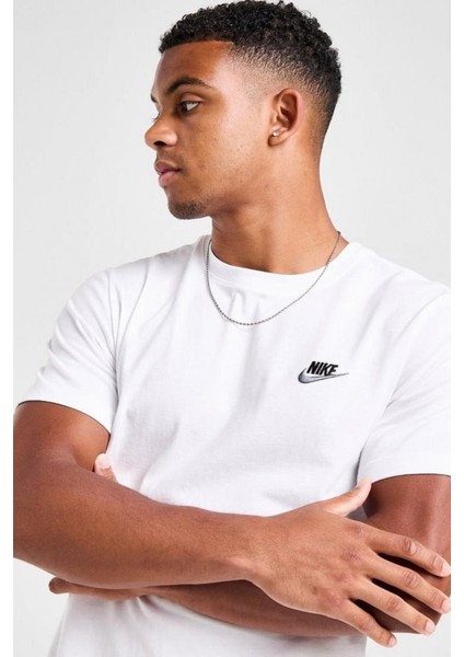 Sportswear Clup Pamuklu Beyaz Erkek Tişört fiyatları