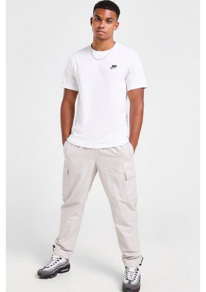 Sportswear Clup Pamuklu Beyaz Erkek Tişört indirimleri