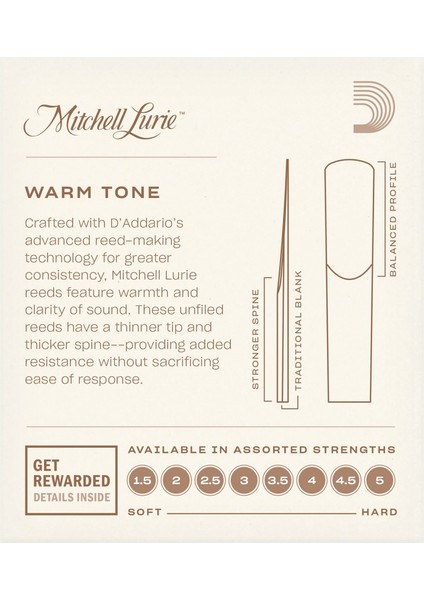 Rico M.lurie RML10BCL150 Sib Klarnet Kamışı No:1,5 fiyatları