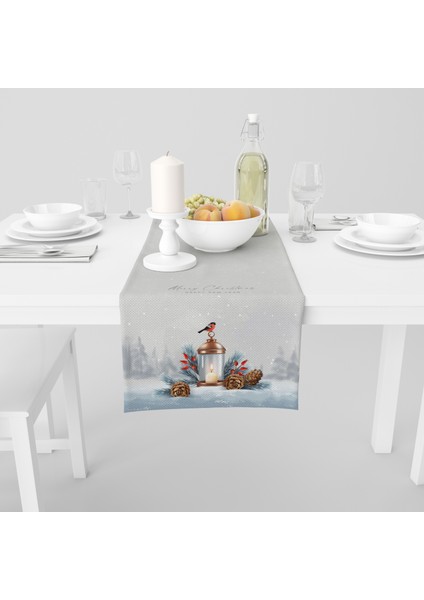 Dijital Baskılı Runner - Yılbaşı / Christmas Desenli - 140X40 cm fiyatları