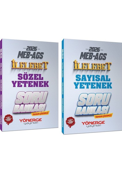 Yönerge 2026 Meb-Ags Sözel + Sayısal Yetenek Ilelebet Soru Bankası 2 Li Set Yönerge Yayınları