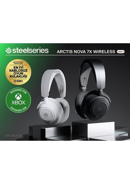 Arctis Nova 7x Gen2 Kablosuz Beyaz Gaming Kulaklık fırsatları