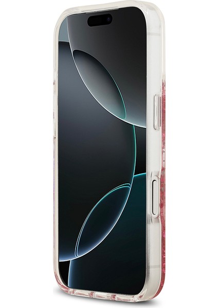 iPhone 17 Pro Uyumlu Kılıf Guess Lisanslı M-Safe Şarj Özellikli Transparan Resin Bottom Kapak Pembe indirimleri