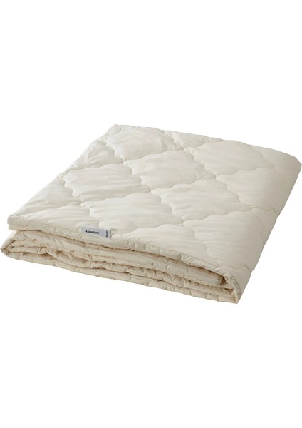 Radhusvın Tek Kişilik Yorgan Kırık Beyaz Sıcak Tutar 150 x 200 cm Yün