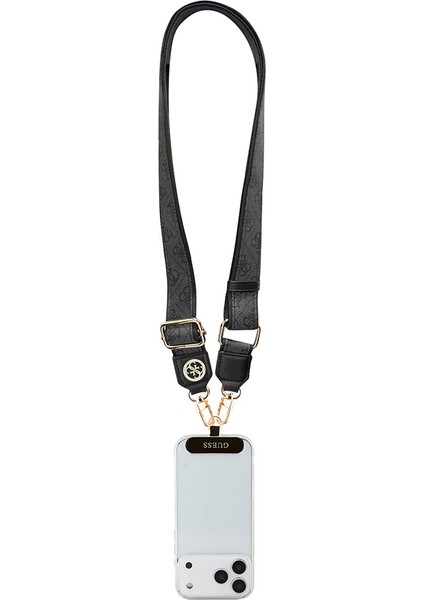 Orjinal Lisanslı Taşlı 4g Metal Logolu Çapraz Vücut Telefon Askı Kayışı 150CM Siyah fırsatları