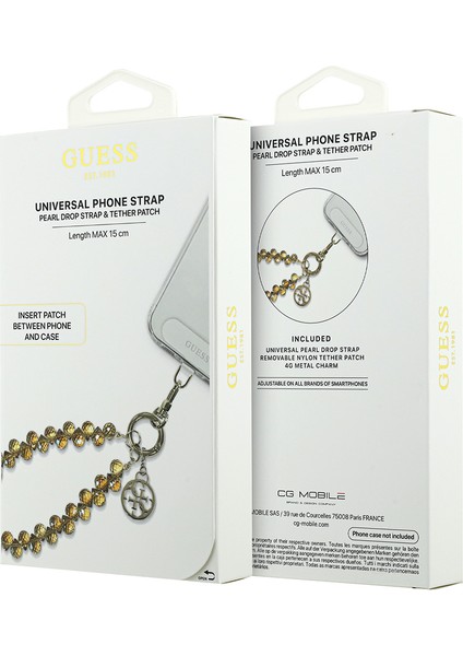 Orjinal Lisanslı 4g Metal Logolu Kristal Taşlı Telefon Bilek Askı Zinciri Gold fırsatları