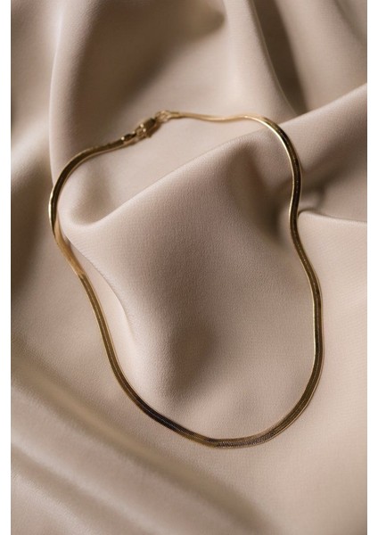 Çelik Italyan Kolye Gold