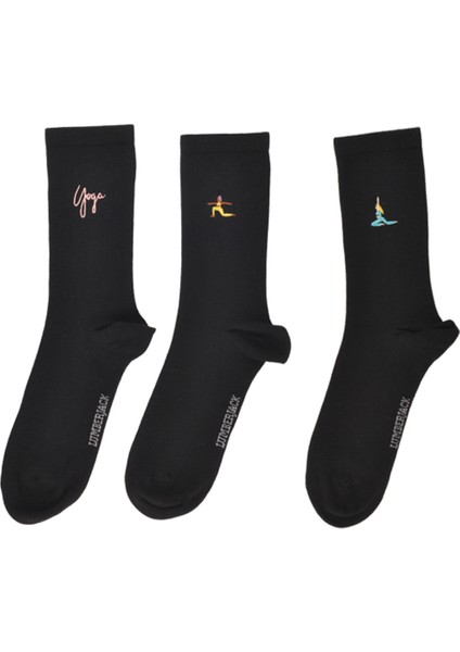 Wl Yoga 3 Lu Skt-W 5pr Siyah Kadın Soket Çorap