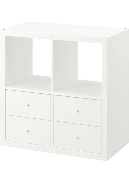 Kallax Açık Raf Ünitesi Beyaz 77 x 77 cm Kapaklı