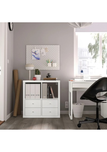 Kallax Açık Raf Ünitesi Beyaz 77 x 77 cm Kapaklı modelleri