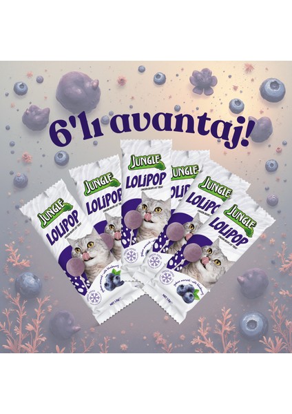 Kedi Lolipop Yabanmersinli 1,5 G * 6'lı Avantaj Paketi!