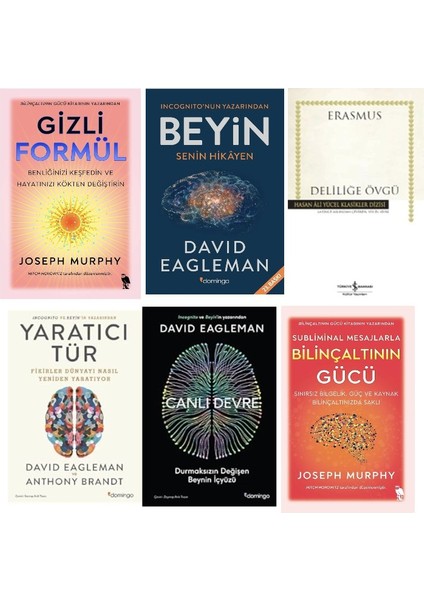 Gizli Formul+ Beyin+Delilige Ovgu+Yaratici Tur+Canli Devre+Bilincaltinin Gucu=(6 Kitap)
