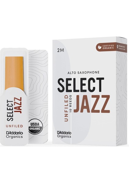 D'addario Woodwinds Organic Select Jazz Unfiled Alto Saksafon Kamışı No:2 Medium
