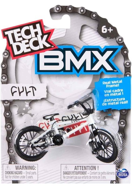 Tech Deck Bmx Bisikleti Cult Beyaz Gerçek Metal Çerçeve Parmak Bisiklet Oyuncak Model 12 indirimleri