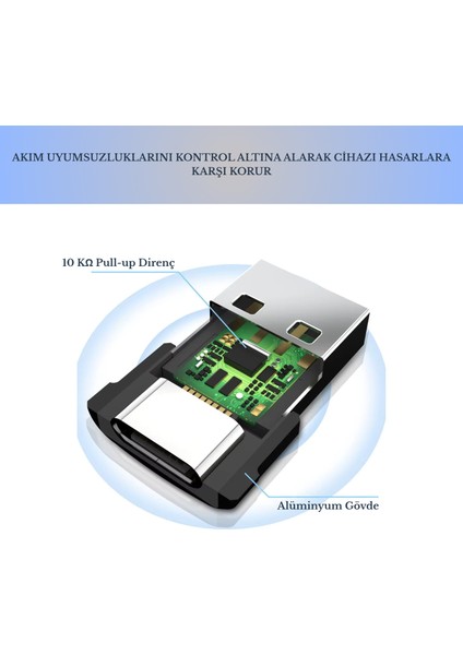 USB A To Type C Dönüştürücü Adaptör Yeni Nesil Şarj Kablo Çevirici Siyah 2 Adet fırsatları