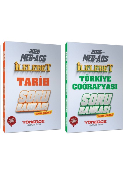 Yönerge 2026 Meb-Ags Tarih + Türkiye Coğrafyası Ilelebet Soru Bankası 2 Li Set Yönerge Yayınları