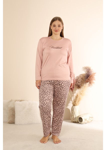 Sandy Soft Termal Kumaş Büyük Beden Kışlık Kadın Pijama Takımı 1300 fiyatları