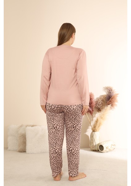 Sandy Soft Termal Kumaş Büyük Beden Kışlık Kadın Pijama Takımı 1300 indirimleri