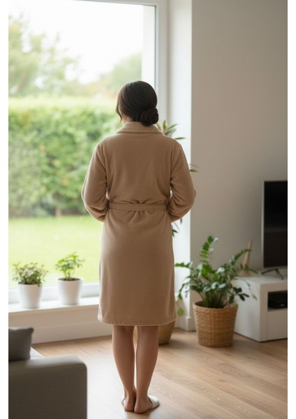Lumor Şal Yaka Wellsoft Peluş Yumuşak Sabahlık | Bej L/xl fiyatları