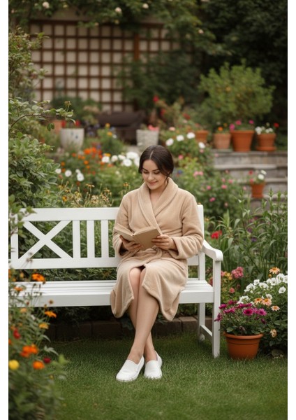 Lumor Şal Yaka Wellsoft Peluş Yumuşak Sabahlık | Bej L/xl fırsatları