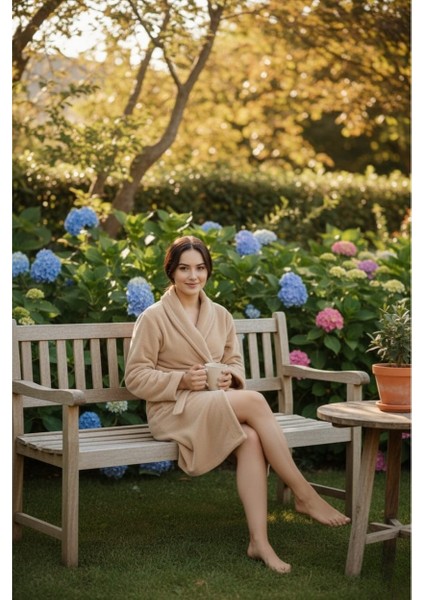 Lumor Şal Yaka Wellsoft Peluş Yumuşak Sabahlık | Bej L/xl indirimleri