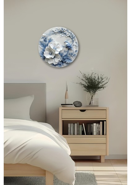 3D Görünümlü Temperli Cam Tablo – Çiçek ve Kuş Desenli Duvar Süsü Uv Baskı 33X33 CM-CDS051 fırsatları