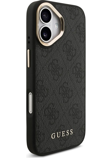 iPhone 17 Uyumlu Kılıf Guess Lisanslı M-Safe Özellikli 4g Metal Büyük Logolu Kartlıklı Kapak Siyah modelleri
