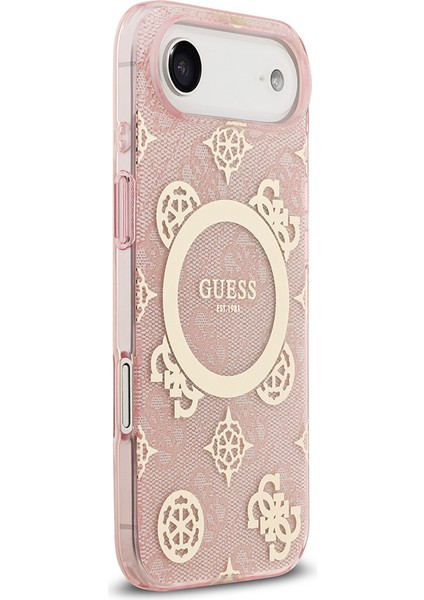 iPhone 17 Air Uyumlu Kılıf Guess Lisanslı M-Safeli Iml Peony ve 4g Desenli Klasik Logolu Kapak Pembe fırsatları
