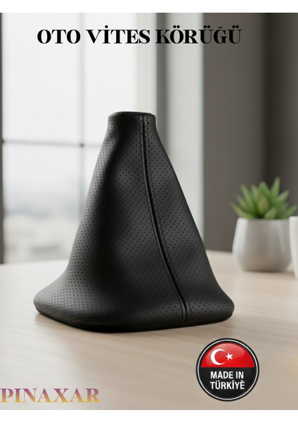 Bmw X6 Siyah Nokta Desenli Deri Spor Dikiş Vites Körüğü