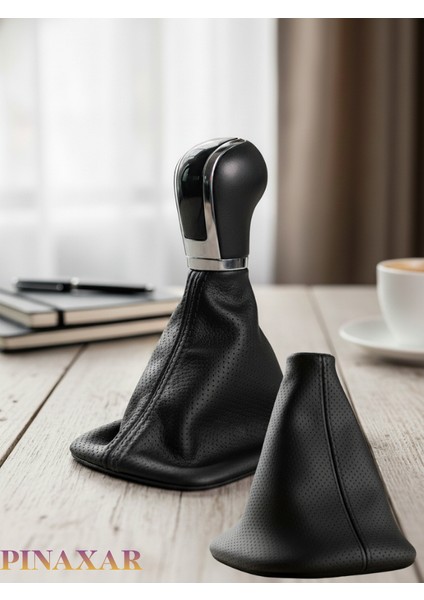 Bmw X6 Siyah Nokta Desenli Deri Spor Dikiş Vites Körüğü