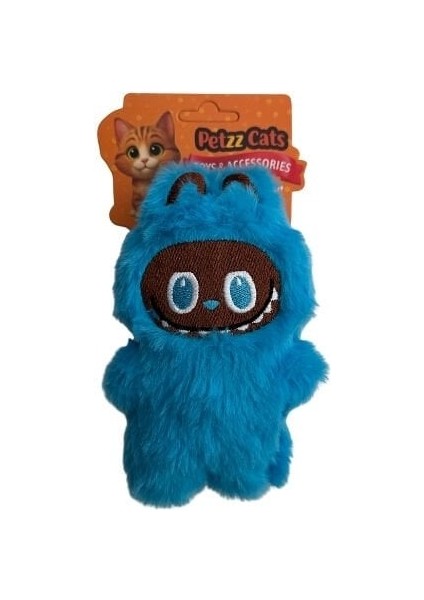 Petzzcats Matatabi Labubu Peluş Kedi Oyuncağı Mavi 16X10 cm