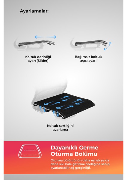 Yoga Ergonomik Koltuk | Bel Destekli, Tekerlekli, Krom Ayaklı, Fileli Yönetici Koltuğu -D5.50.15.13A indirimleri