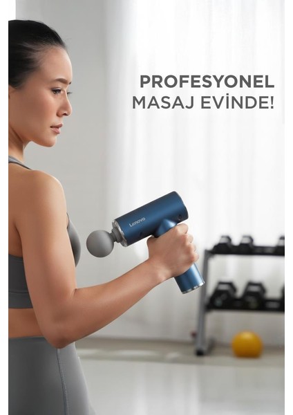 N2 Mavi Darbeli Titreşimli Masaj Tabancası 1800MAH Şarjlı 6 Başlıklı Egzersiz Aleti fiyatları