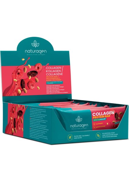 Naturagen Collagen 5.000 Mg Kolajenli Protein Bar Ahududu Aromalı 35GX12 Adet fiyatları