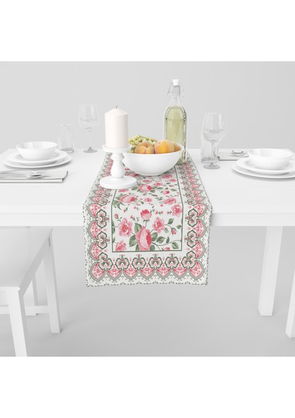 Dijital Baskılı Runner - Çiçek Desenli - 140X40 cm fiyatları