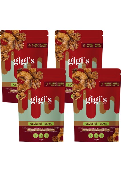 Apple Pie Bal ile Glaze Edilmiş Crunchie Karışım 4'lü Paket