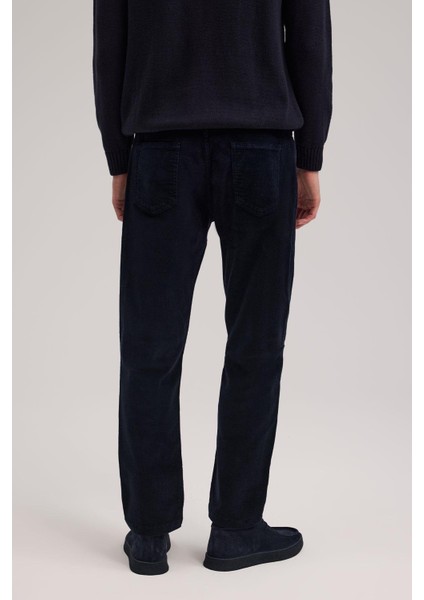 Lacivert Comfort Fit Kadife Spor Pantolon fırsatları