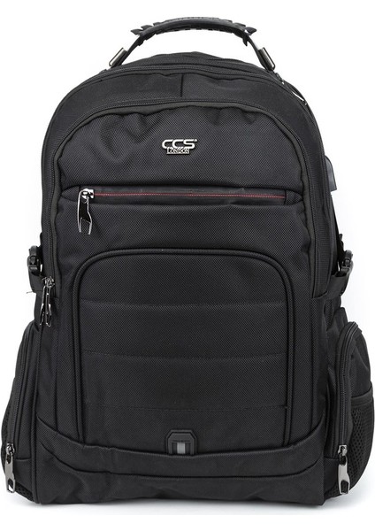 17 Inç Petli Laptop Bölmeli Astarlı USB Girişli Günlük Seyehat Çok Bölmeli Sırt Çantası