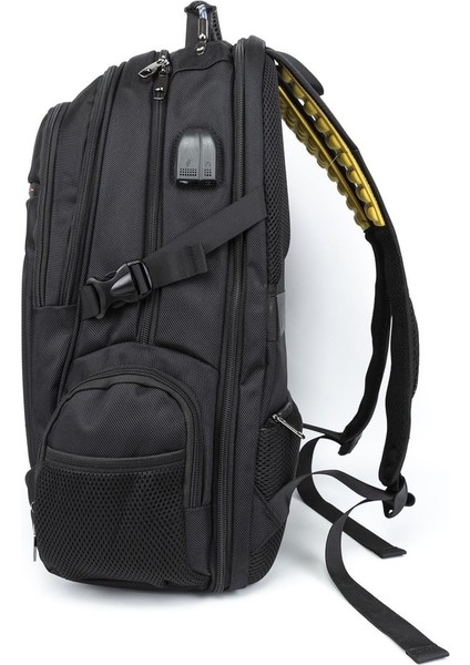 17 Inç Petli Laptop Bölmeli Astarlı USB Girişli Günlük Seyehat Çok Bölmeli Sırt Çantası fırsatları