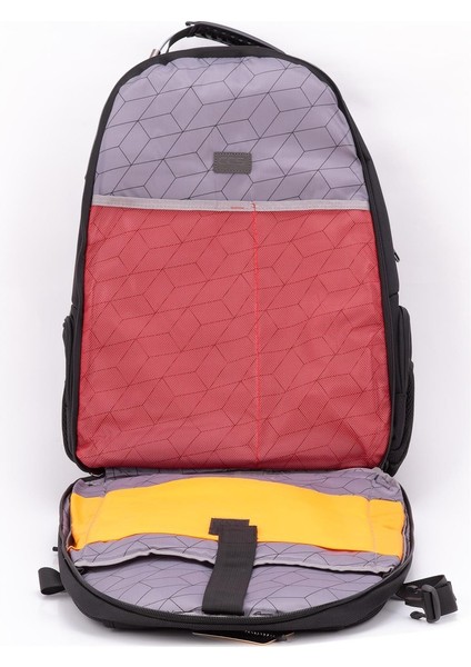 17 Inç Petli Laptop Bölmeli Astarlı USB Girişli Günlük Seyehat Çok Bölmeli Sırt Çantası